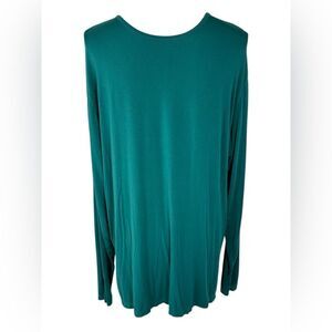 Kickee Pants Adult Teal Green Long Sleeve Bamboo Pajama Top